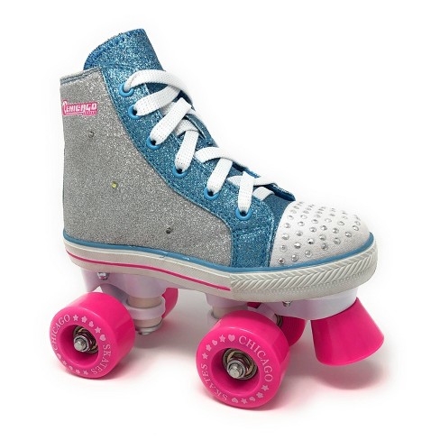 kloof Matron Maladroit Chicago Skates Fashion Kids' Quad Roller Skate - Blue/silver : Target
