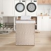 Fontoi Utility Storage Bins, Clothes Hamper with Rattan Frame, Laundry Basket with One Removable Bags, Gray, 13.5"*24"*18.3" - 4 of 4