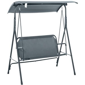 67.75"3-Person Porch Swing with Stand, Outdoor Swing for Patio Porch - 1 of 4
