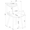 Coaster,Brassie Upholstered Swivel Dining Side Chair Grey (Set of 2) - 4 of 4