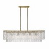 Glacier 5-Light Island Light - Textured Glass & Matte Black Steel, 42.75" Long, Dimmable - 4 of 4