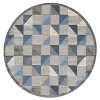 Blue And Gray Geometric Stain Resistant Indoor Outdoor Area Rug - 4 of 4