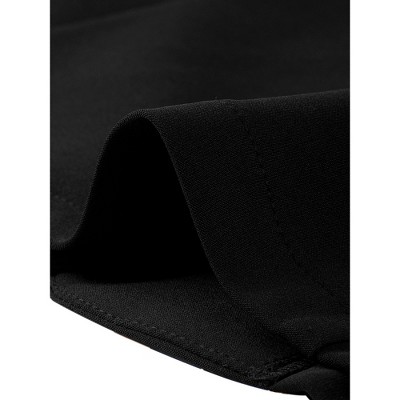 Женские пиджаки INSPIRE CHIC Women's Notch Lapel Collar One Button Office Formal Short Sleeve Blazer Medium Black — фото 5