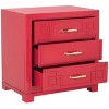 Raina 3 Drawer Greek Key Nightstand - FOX6278 - Safavieh Couture - 3 of 4