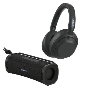 Sony WHULT900N/B ULT Noise Cancelling Headphones (Black) with Sony ULT FIELD series Speaker bundle - 1 of 4