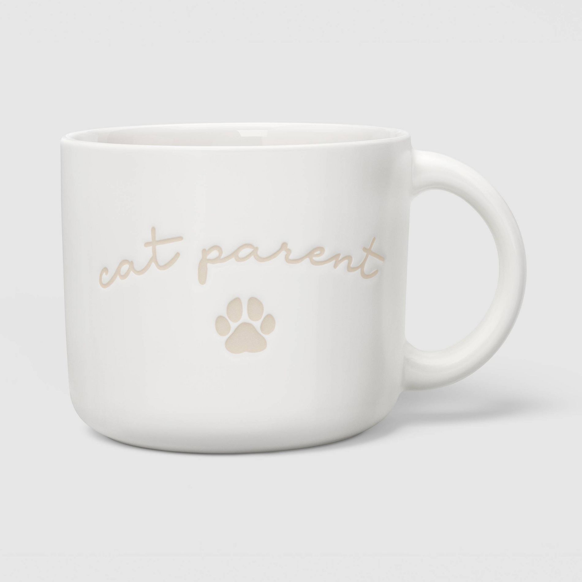 14oz Cat Parent Shortie Mug White - Room Essentials™