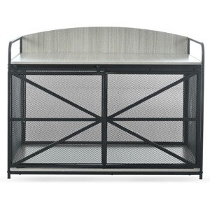 AZL1 Life Concept Pet Crates and Houses Multi-Function Pet Crate Non-Slip Curved Top Barn Sliding Door Safe Structure, Gray, 42.8"*27.3"*36.6" - 1 of 4
