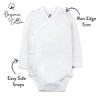 Honest Baby 3-Pack Organic Cotton Long Sleeve Side-Snap Bodysuits - 2 of 4