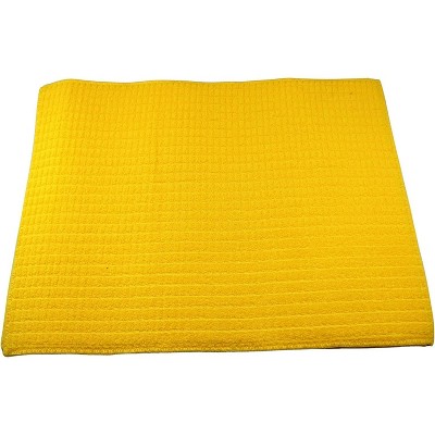 LunaLulinlk 2 Pack Polyester Dish Drying Mat 20 X 15 Inch Kitchen Counter Mats Reversible Dish Dry Pad Super Absorbent (Yellow)