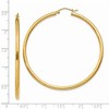 Black Bow Jewelry 2.5mm x 55mm 14k Yellow Gold Classic Round Hoop Earrings - 4 of 4