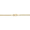 Black Bow Jewelry 1.3mm 14k Yellow Gold Solid Diamond Cut Rope Chain Bracelet & Anklet - 3 of 4