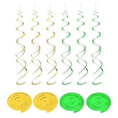 Unique Bargains Party PVC Colorful Hanging Double Spiral Decorations with Hook 20 Pcs