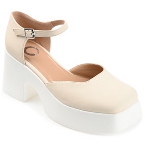 Journee Collection Womens Lizaa Platform Mid Platform Square Toe Pumps - 1 of 4