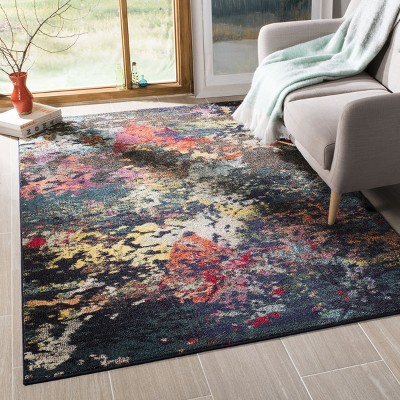 Monaco Multicolor Synthetic Rectangular Area Rug