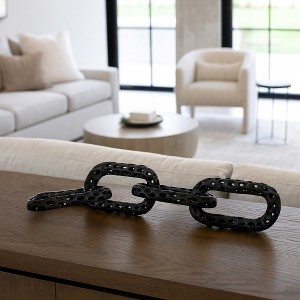 Decorative Objects for Home Decor - Modern Chain Link Sculpture and Metal Statues for Kitchen Decor, Decorations for Living Room, and Table Display - 1 of 4