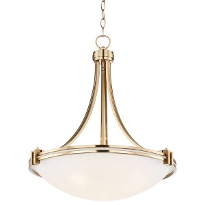 Brass bowl pendant light sales