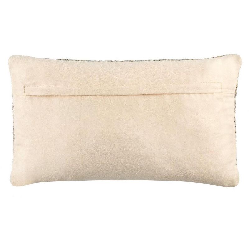 Shelby Cowhide Pillow - White - 12" x 20" - Safavieh, 3 of 4