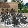 WestinTrends Malibu HDPE Outdoor Patio Folding Poly Adirondack Chair (12-Piece Set) - 2 of 4