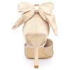Allegra K Women's Satin Upper Pointed Toe Bow Decor Stiletto Heels Pumps - 3 of 4