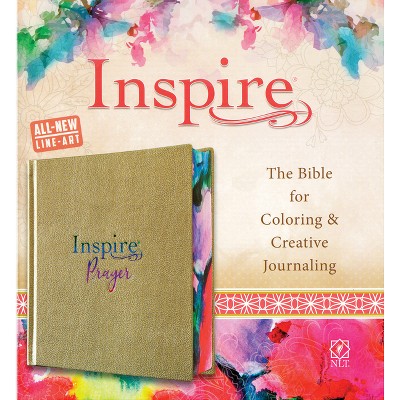 Inspire Prayer Bible NLT (Hardcover Leatherlike, Metallic Gold) - (Leather Bound)