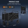 Garden Trolley, Foldable Wagon, Foldable Utility Cart Handcart -240LBS Capacity with Adjustable Handle Trolley for Camping Sports Shopping - 2 of 4