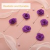 Unique Bargains Camellia Boutonnieres Pins for Formal Party Easy to Use Artificial Flowers 12pcs - 3 of 4