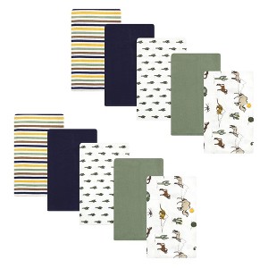 Hudson Baby Unisex Baby Cotton Flannel Burp Cloths, Desert Animals, One Size - 1 of 4