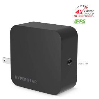 HyperGear SpeedBoost 65W USB-C PD Laptop Wall Charger with PPS | Black