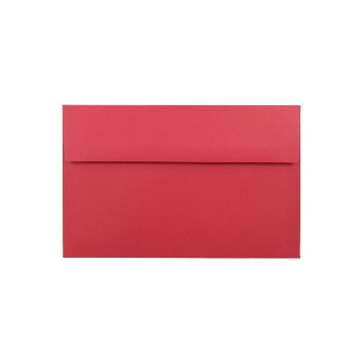 JAM Paper A10 Colored Invitation Envelopes 6 x 9.5 Red Recycled 25/Pack (96078)