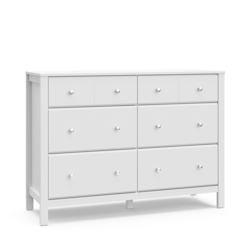 Photos - Dresser / Chests of Drawers Storkcraft Horizon 6-Drawer Double Dresser - White