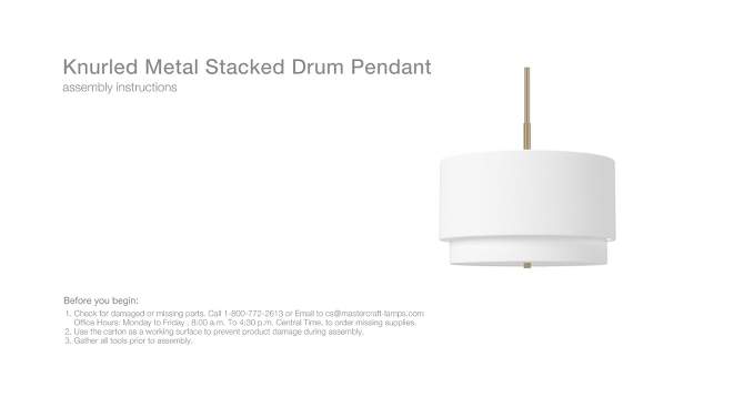 Knurled Metal Stacked Drum Pendant - Threshold&#8482;, 2 of 7, play video