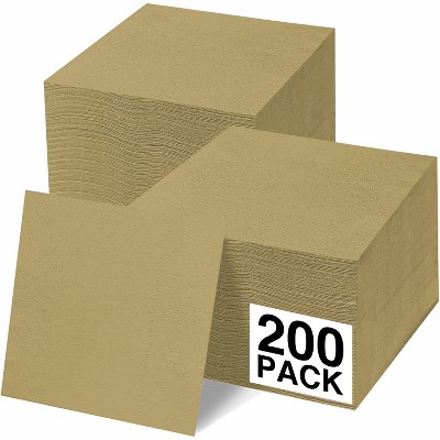 SparkSettings Beverage Napkins, 5” x 5” 2 Ply Paper Napkins, Pack of 200