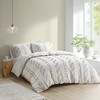 3Pcs Jacquard Cotton Duver Cover Set, Stripe Design Boho Style Bedding, Oeko-Tex Certified Bed Set with Matching Shams - 2 of 4
