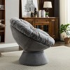 Oversized Swivel Accent Chair,360° Swivel Barrel Chair, Multicoloured Papasan Chair for Living Room-Cuddlewood - 2 of 4