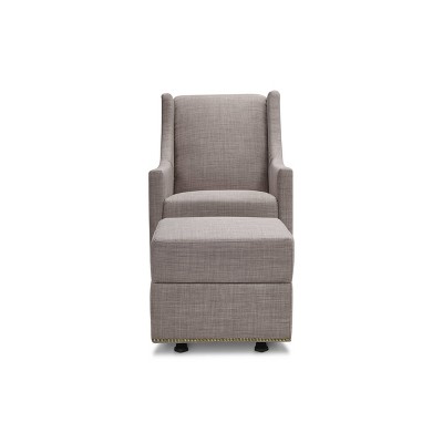 swivel glider with gliding ottoman