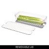 iDesign Set of 6 Fridge Produce Bins with Drainage Tray - Clear/Gray - 4 of 4