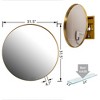 Chery Life 31.5" Surface Mount Round Metal Framed Medicine Cabinet with Mirror and Adjustable Shelves - 3 of 4
