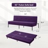 Aukfa 63" Multi-Functional Convertible Sofa Bed ¨C Instantly Transforms into Japanese Mattress, Space-Saving Solution - 4 of 4