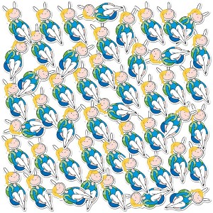 Adventure Time Fionna Sitting 50ct Vinyl Large Deluxe Stickers Variety Pack - 1 of 4