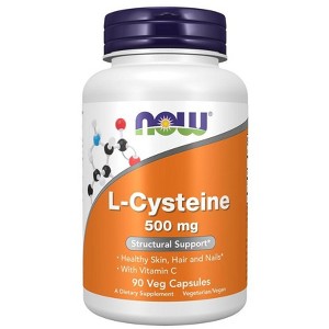 L-Cysteine-500 mg by Now Foods  -  90 Vegetarian Capsules - 1 of 3