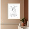 HomeRoots Correct Way to Hang Toilet Paper White Framed Print Bathroom Wall Art - 2 of 3
