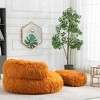 Plush Bean Bag Sofa Couch with Ottoman, Comfy Lazy Sofa Chair for Living Room, Bedroom or Apartment – Maison Boucle - 4 of 4