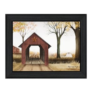 SEVOBAL Wall Art, Countryside Bridge Landscape Framed Print with Wood Frame for Living Room and Office Display, Multicolor, 27"*1"*21" - 1 of 4