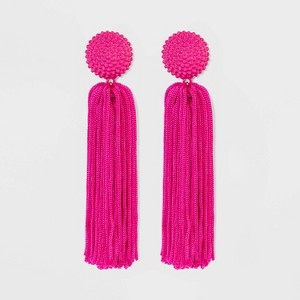 SUGARFIX by BaubleBar Beaded Studs Tassel Drop Earrings - Pink, Women