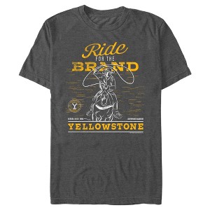 Men's Yellowstone Dutton Ranch Cowboy Ride For The Brand T-Shirt - 1 of 4
