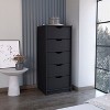 NicBex 5 Drawers Tall Dresser for Bedroom,Modern Style Wooden Drawers with Free Handle,Dressers for Kids Room,Living Room,Entry and Hallway,black - 4 of 4