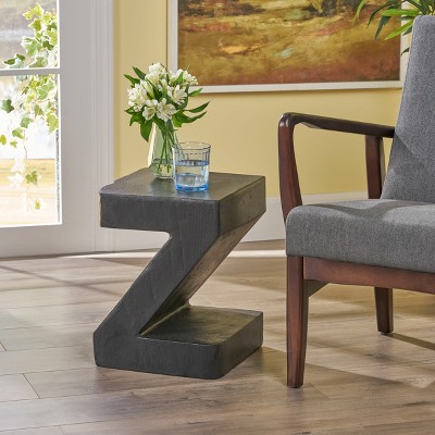 Modern Accent Table Side Table End Table with Lightweight Concrete Design -Christopher Knight Home