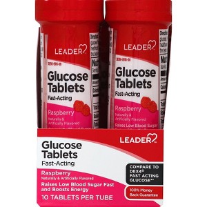 Leader LEADER GLUCOSE TABS RASP 10 CT - 1 of 3