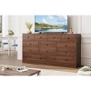 12 Drawer Dresser for Bedroom, 61 Inch Wood Dresser with Power Outlet, Wide Chest of Drawers - 3 of 4