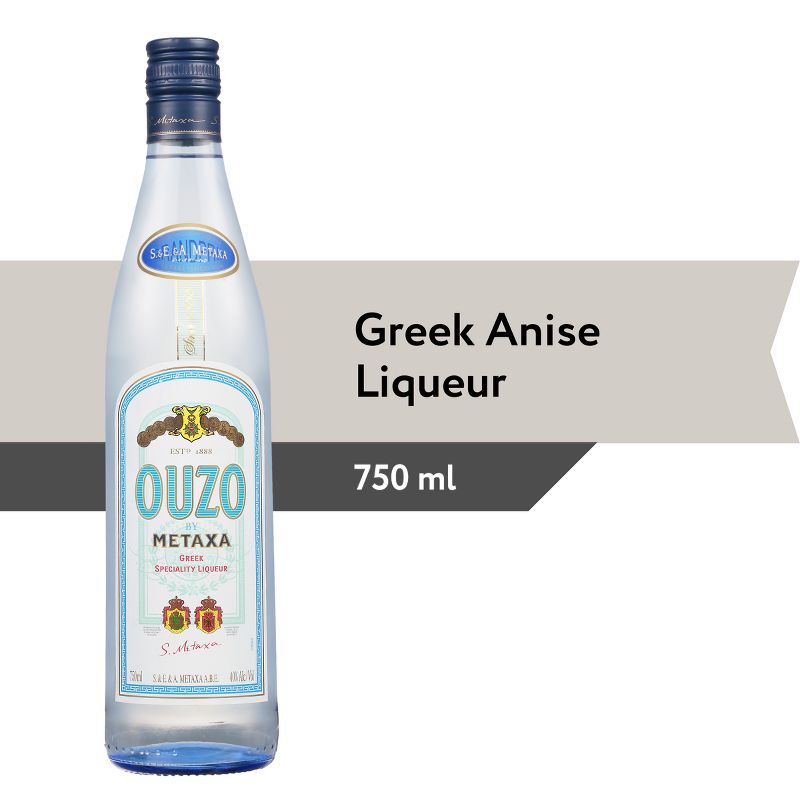 Ouzo by Metaxa Greek Specialty Liqueur - 750ml Bottle, 6 of 12